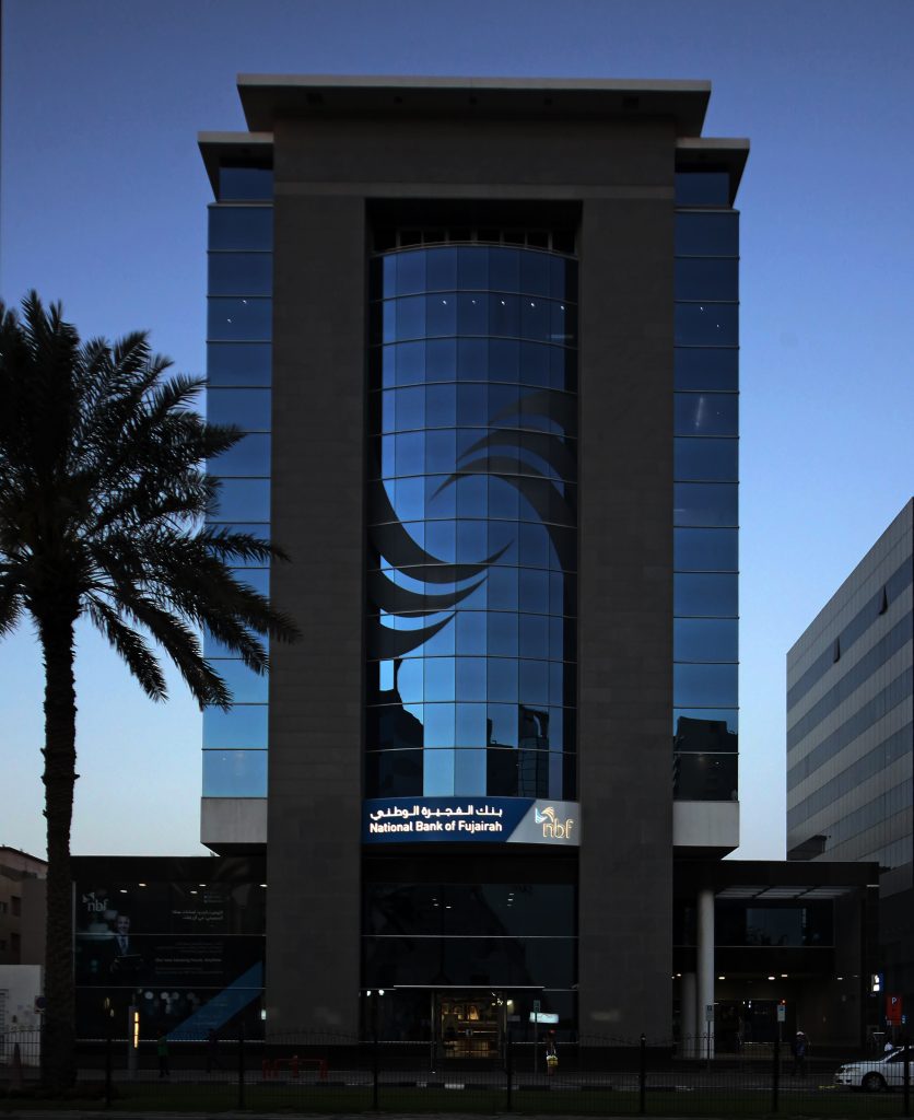 National Bank of Fujairah in Hamad Bin Abdullah Street, Fujairah is a facilities management client of Al Thuriah's cleaning and maintenance services company in the UAE