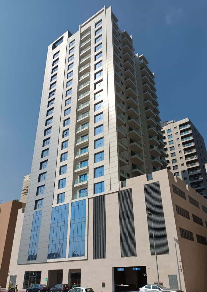 M Tower in Jumeirah Village Circle Dubai is a facilities management services client of Al Thuriah's building maintenance company in UAE