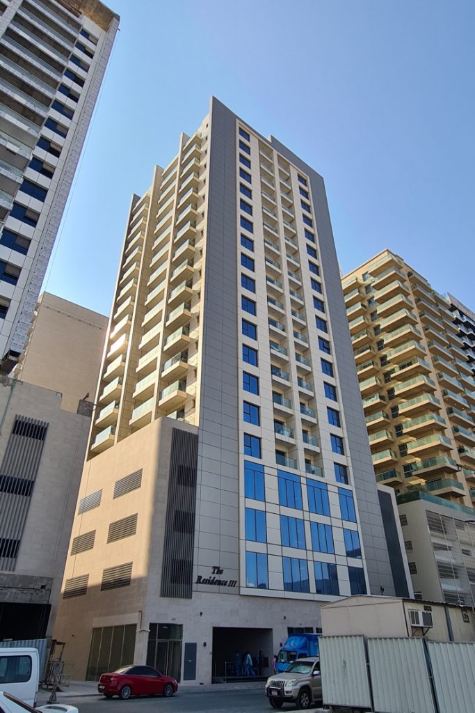 The Residence 3 in Jumeirah Village Circle (JVC), Dubai is a facilities management services client of Al Thuriah's building maintenance company in UAE